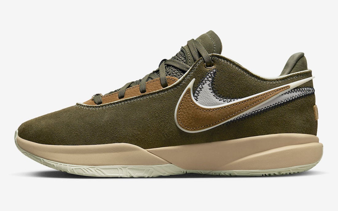 Nike LeBron 20 Olive Suede DV1193-901 Release Date