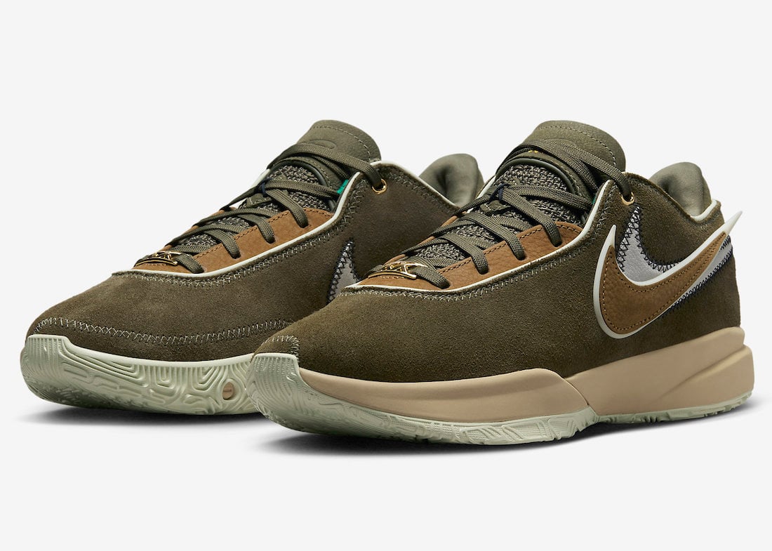 Nike LeBron 20 ‘Olive Suede’ Releasing January 13th