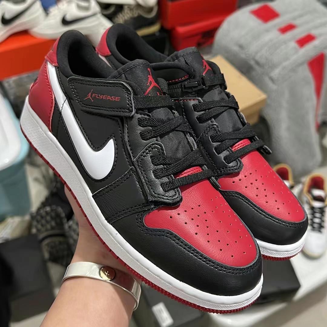 Air Jordan 1 Low FlyEase Bred Black Gym Red White DM1206-066 Release Date Info