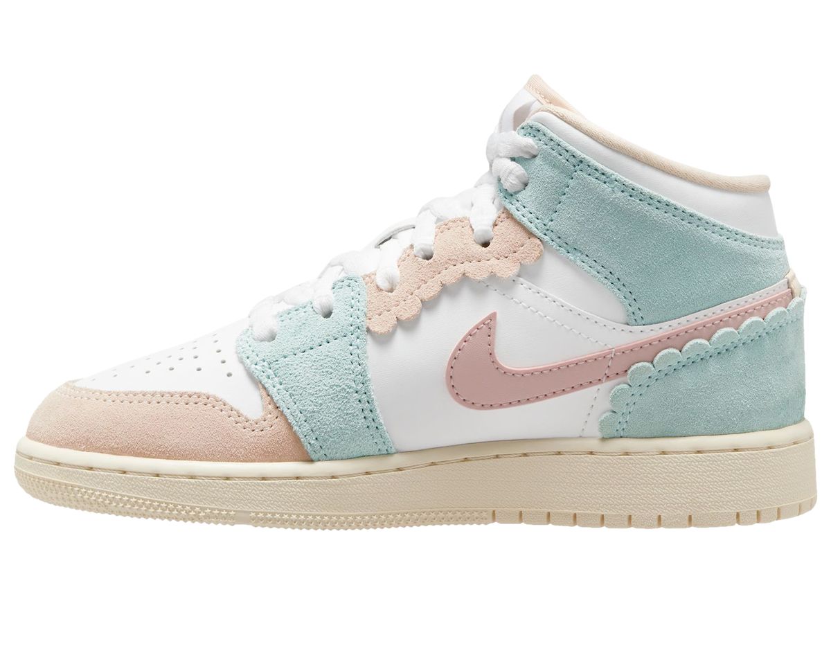 Air Jordan 1 Mid SE GS White Pink Oxford Jade Ice Guava Ice DZ5361-100 Release Date Info
