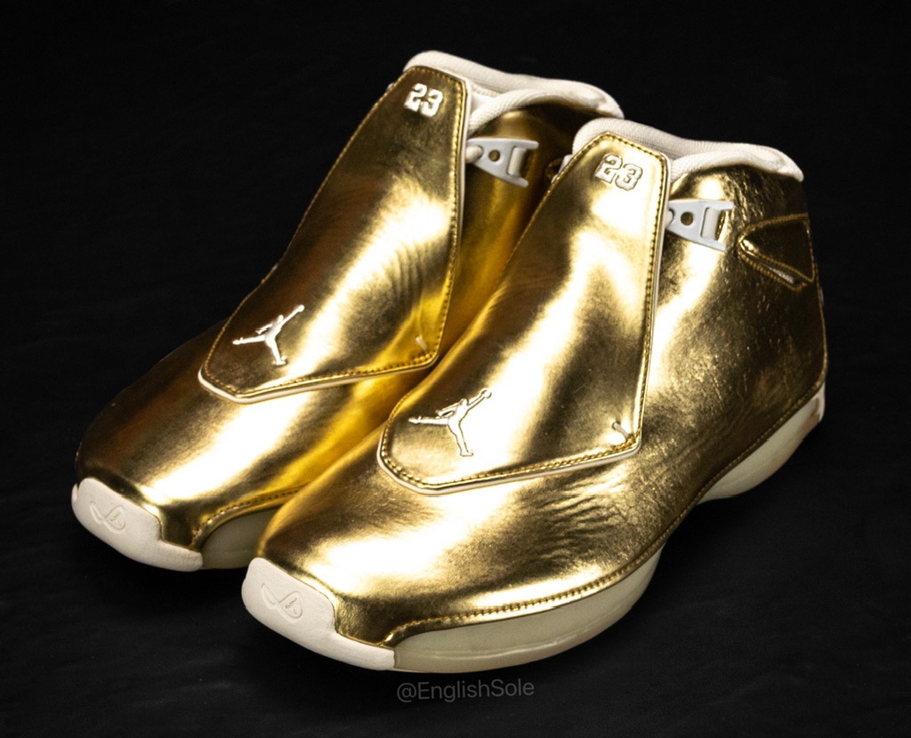 Drake Air Jordan 18 OVO Gold Sample