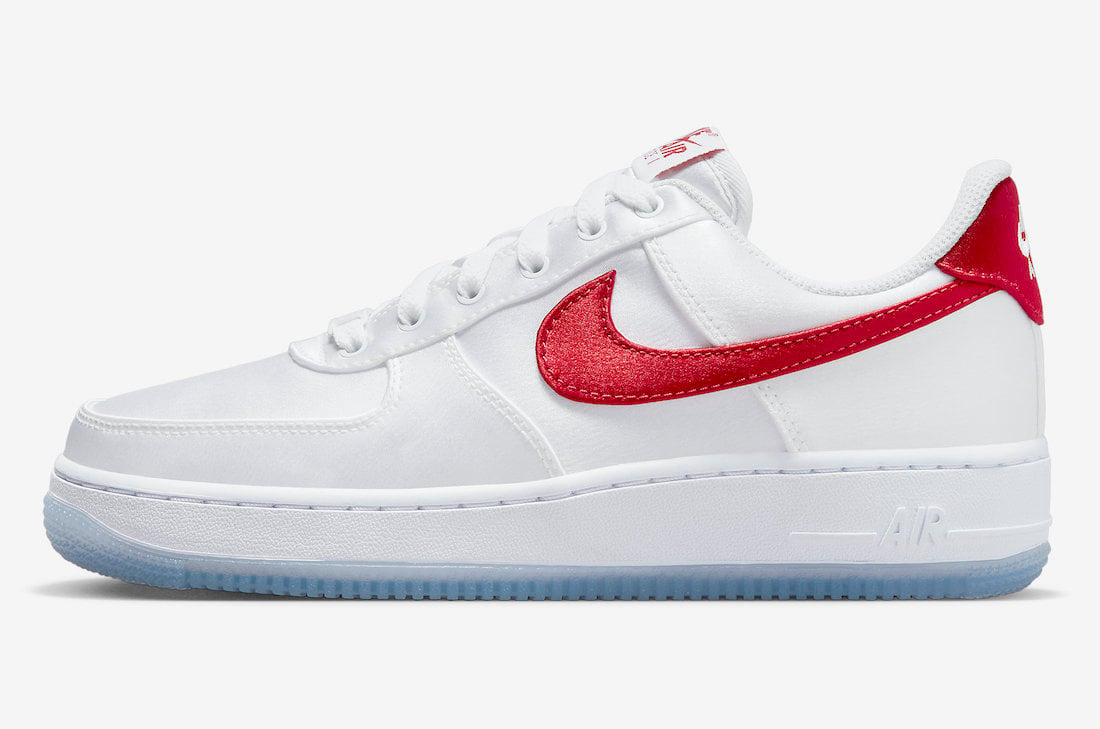 Nike Air Force 1 Low Satin White Red DX6541-100 Release Date Info