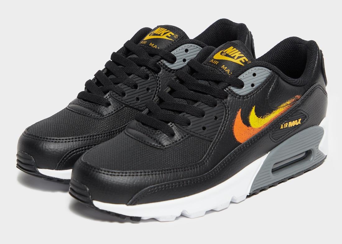 Nike Air Max 90 Spray Paint Swoosh FJ4229-001 Release Date Info