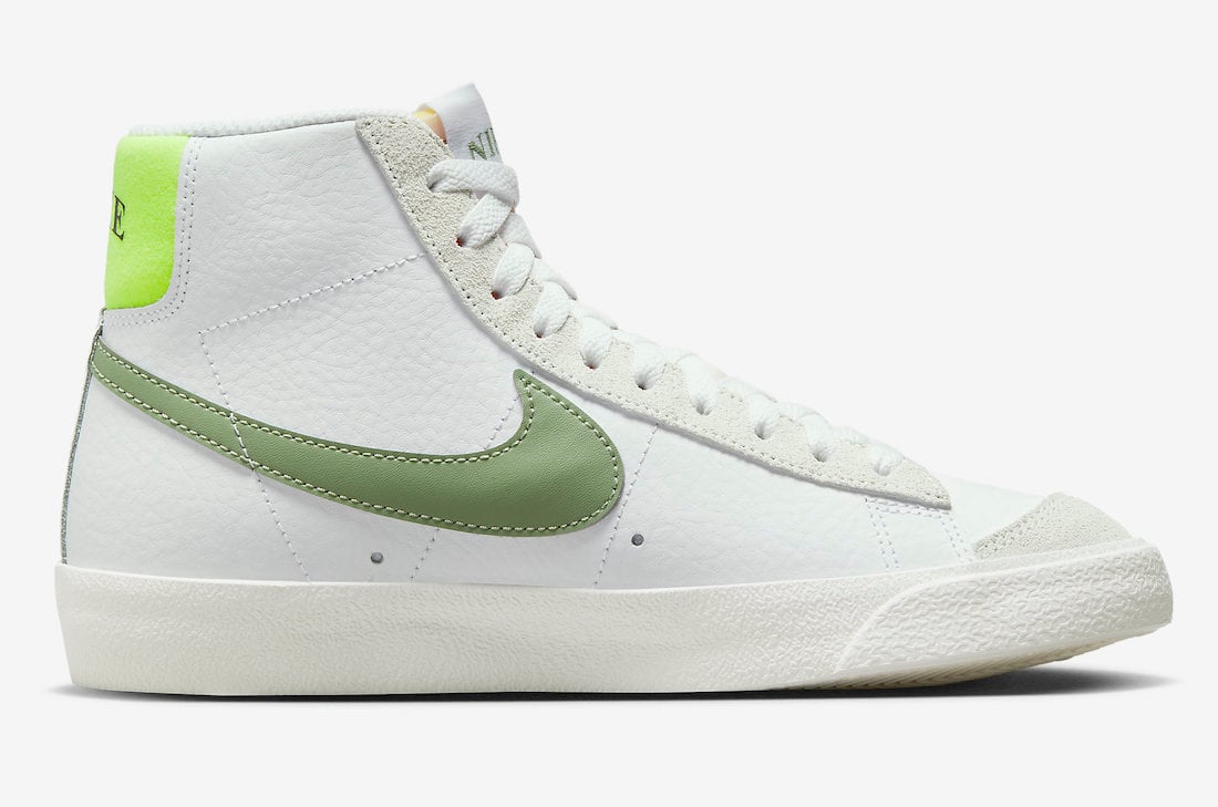 Nike Blazer Mid 77 White Green Volt FJ4740-100 Release Date Info