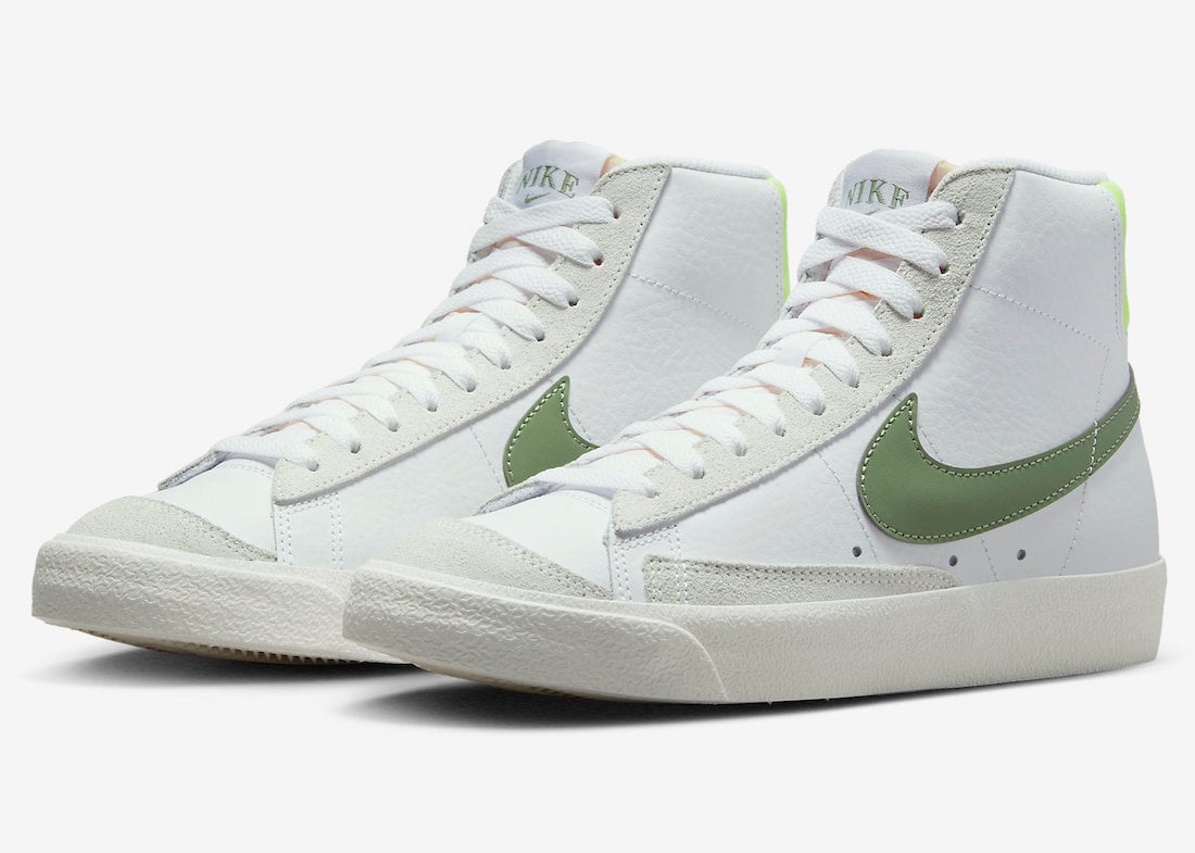 Nike Blazer Mid 77 White Green Volt FJ4740-100 Release Date Info