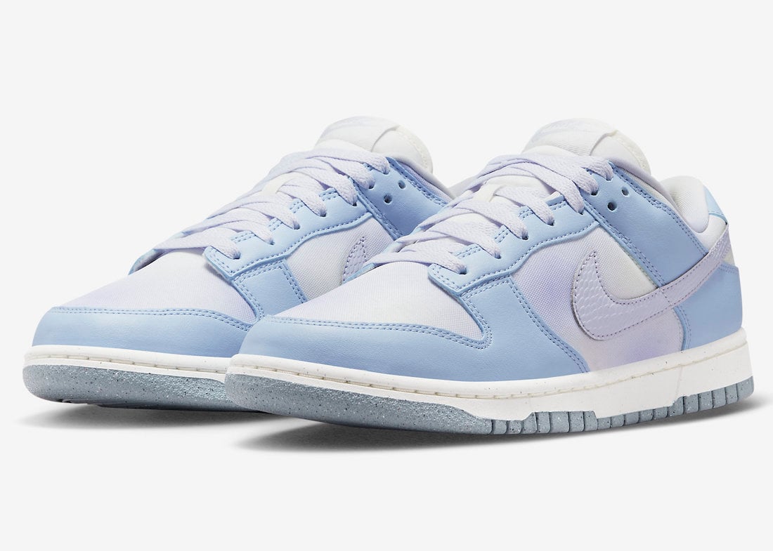 This Nike Dunk Low Features Blue Canvas