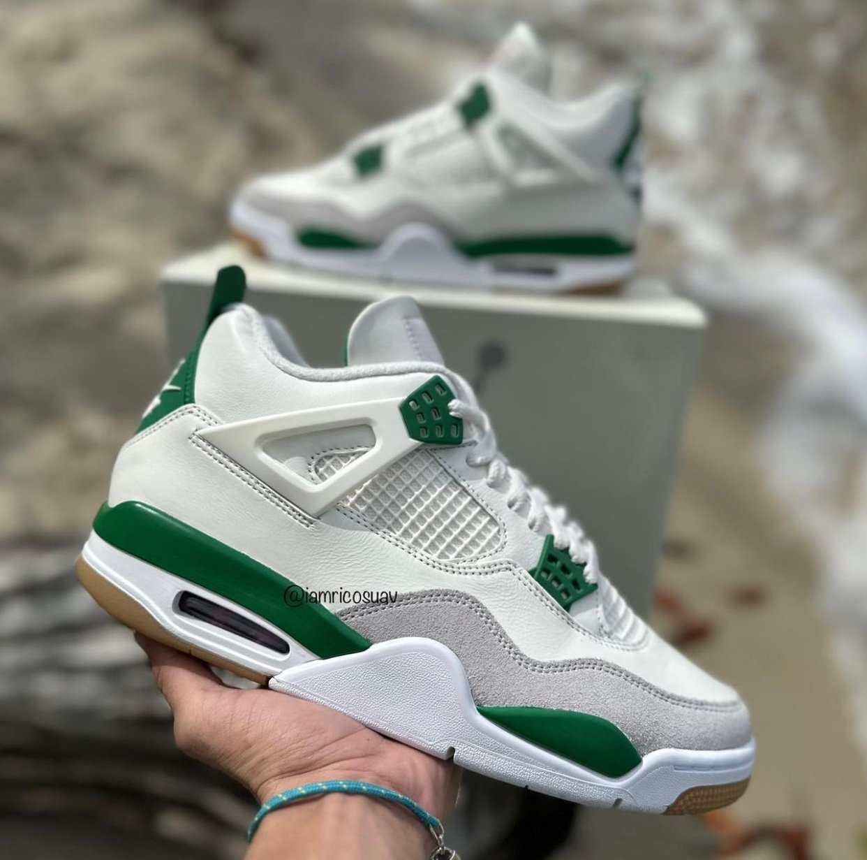 Nike SB X Air Jordan 4 Retro SP 'Pine Green' - Air Jordan - DR5415 103 -  sail/pine green/neutral grey/white