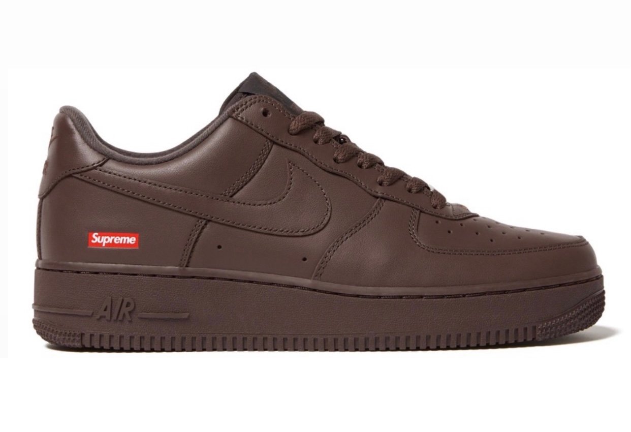 First Look: Supreme x Nike Air Force 1 Low ‘Baroque Brown’