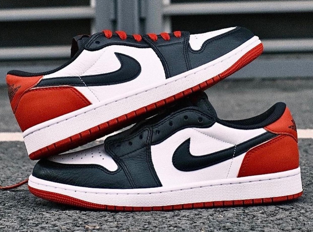 retro 1 low black toe