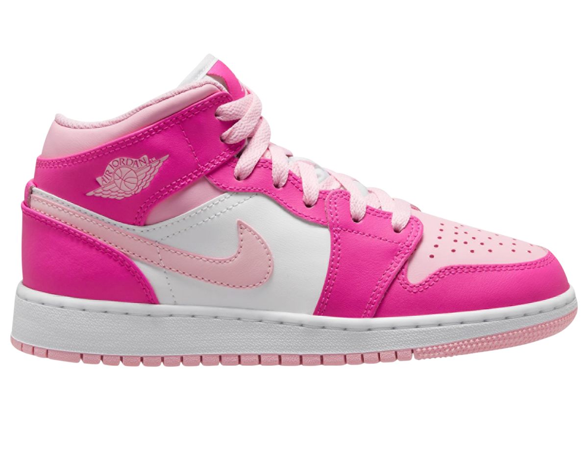 Air Jordan 1 Mid GS White Medium Soft Pink Fierce Pink FD8780-116 Release Date Info