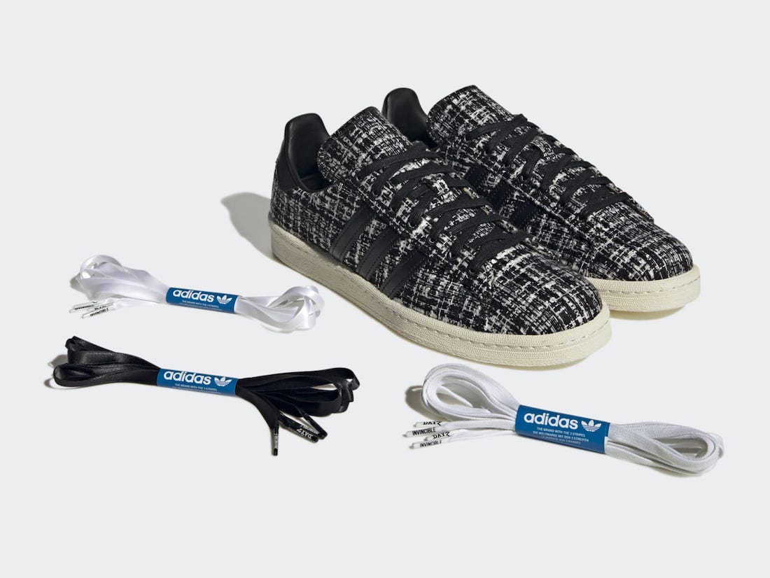 Invincible DayZ adidas Campus Black Tweed HP2821 Release Date Info