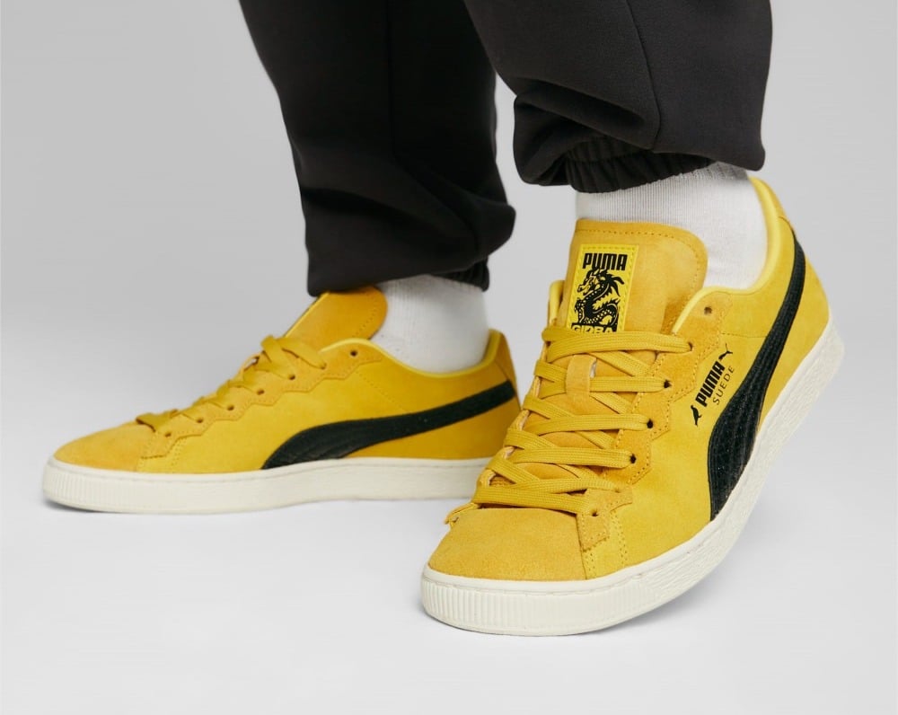 Puma suede classic yellow black deals