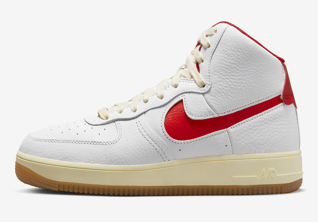 Nike Air Force 1 High Sculpt White Red Gum FN3500-100 Release Date Info