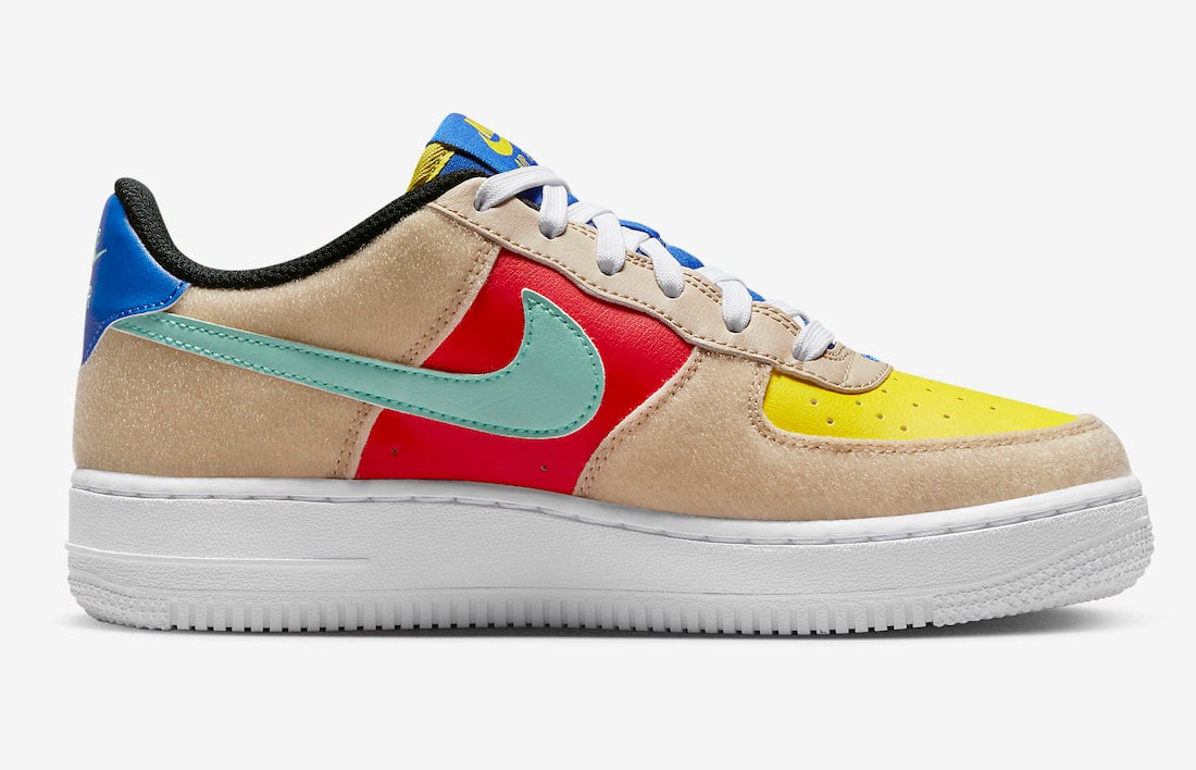Nike Air Force 1 Low GS Multi-Color Velcro FN7818-100 Release Date Info