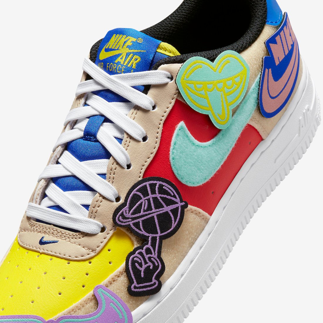 Nike Air Force 1 Low GS Multi-Color Velcro FN7818-100 Release Date Info