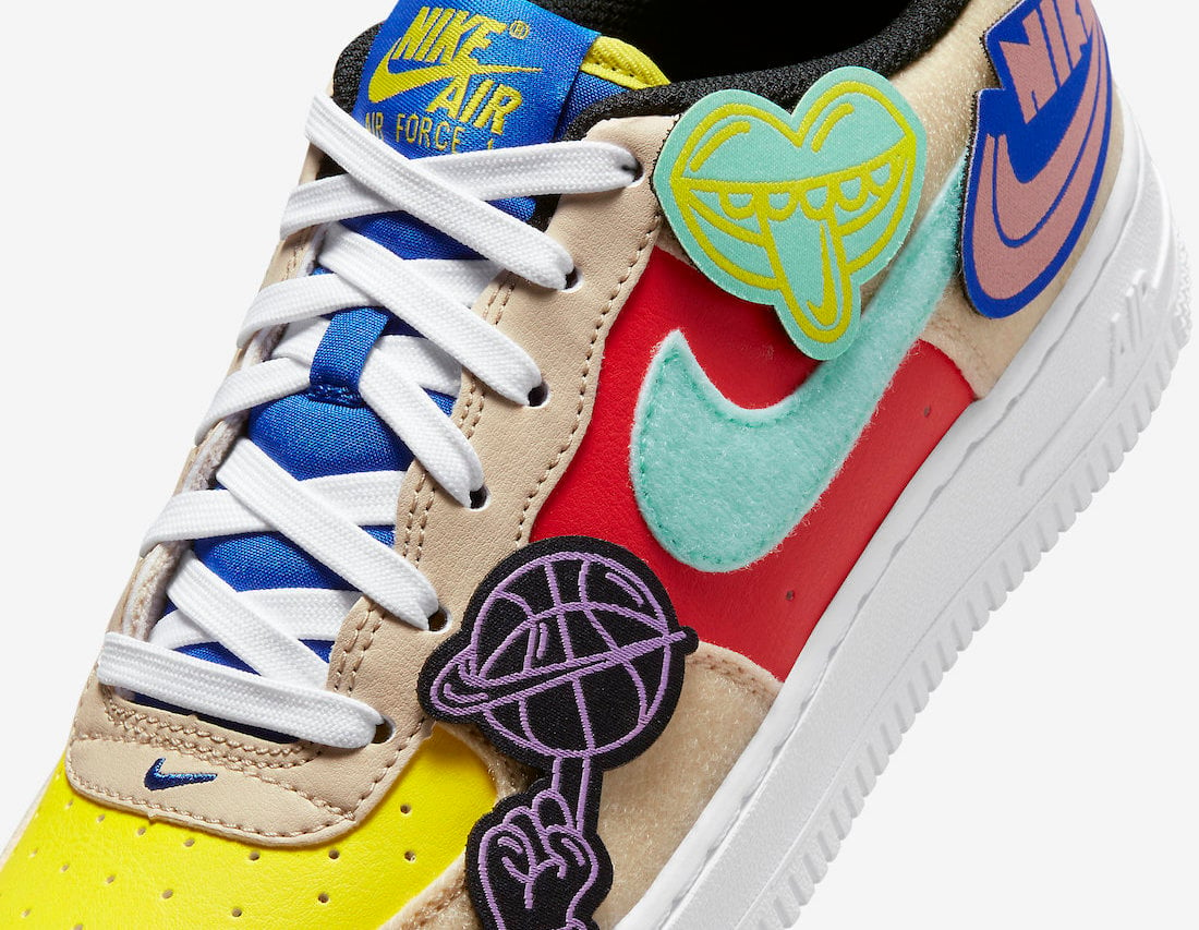 Nike Air Force 1 Low GS Multi-Color Velcro FN7818-100