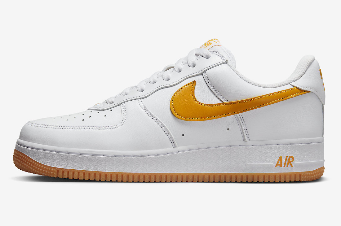 Nike Air Force 1 Low Waterproof White University Gold Gum FD7039-100 Release Date Info