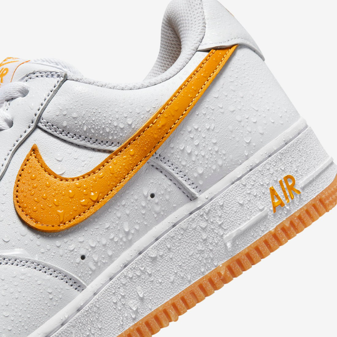 Nike Air Force 1 Low Waterproof White University Gold Gum FD7039-100 Release Date Info