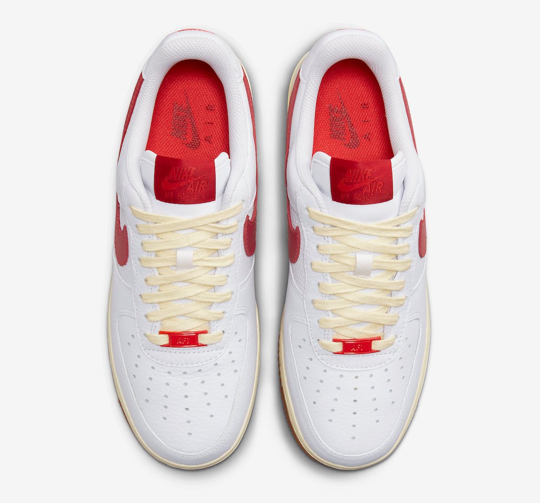 Nike Air Force 1 Low White Red Gum FN3493-100 Release Date Info