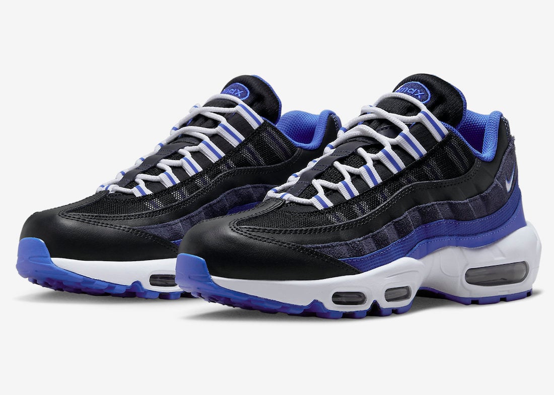 Nike Air Max 95 in Black and Blue with Various Materials
