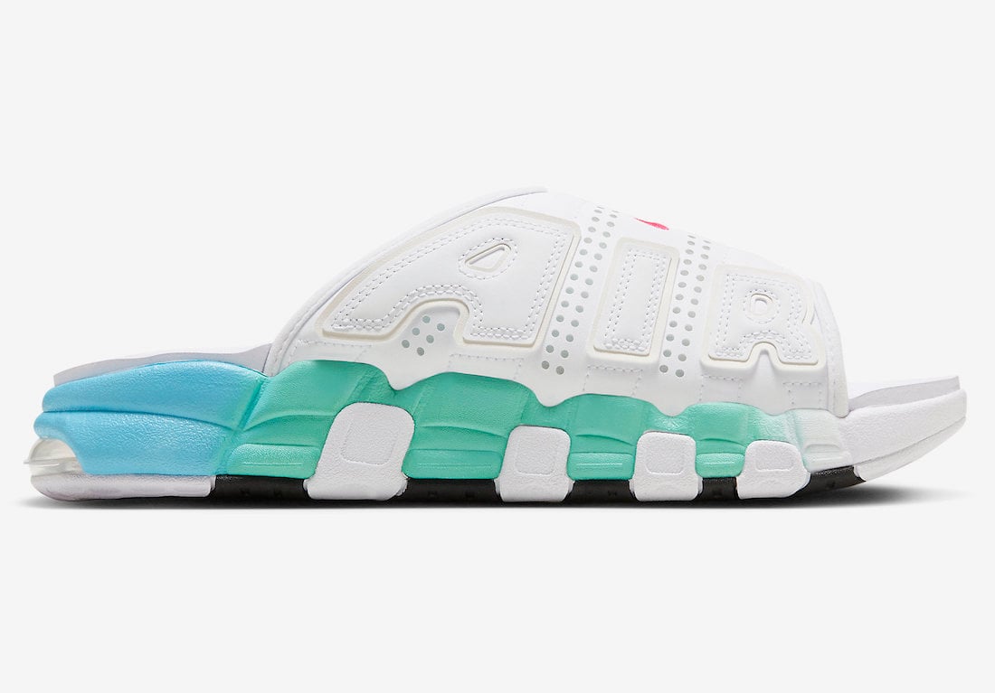 Nike Air More Uptempo Slide White Aqua FN3437-161 Release Date Info