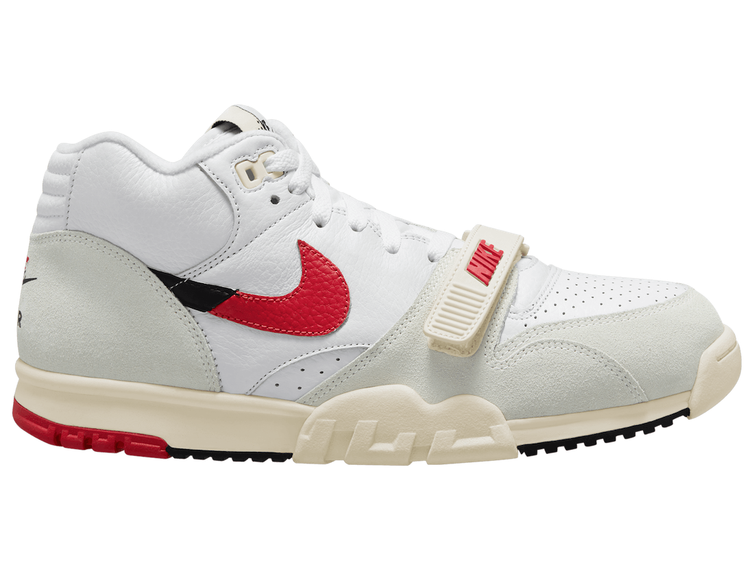 Nike Air Trainer 1 White University Red Black Coconut Milk DZ2547-100 Release Date Info