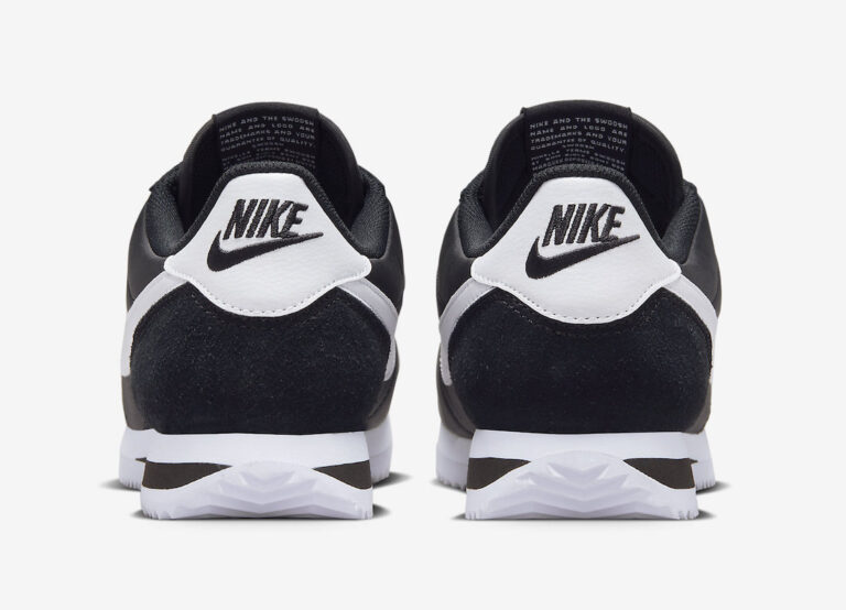 nike cortez black and white mens