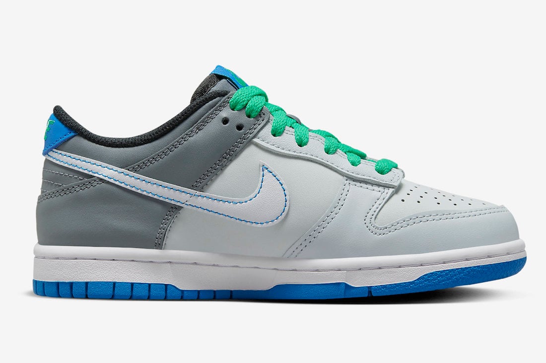 Nike Dunk Low GS Grey Blue Green DH9765-004 Release Date Info