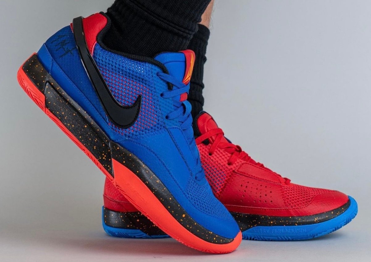 Nike Ja 1 Mismatch Game Royal University Red DR8785-401 On-Foot