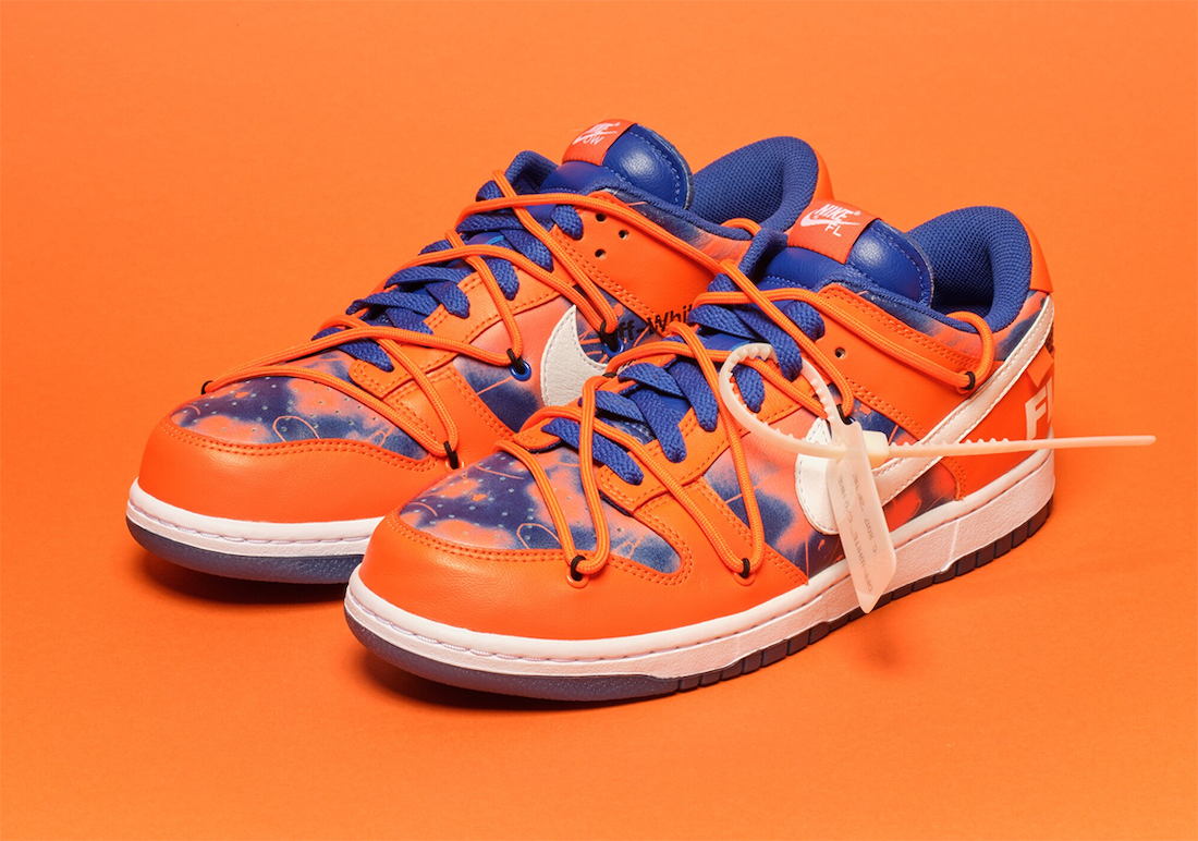 Off-White Futura Nike Dunk Low Orange Auction