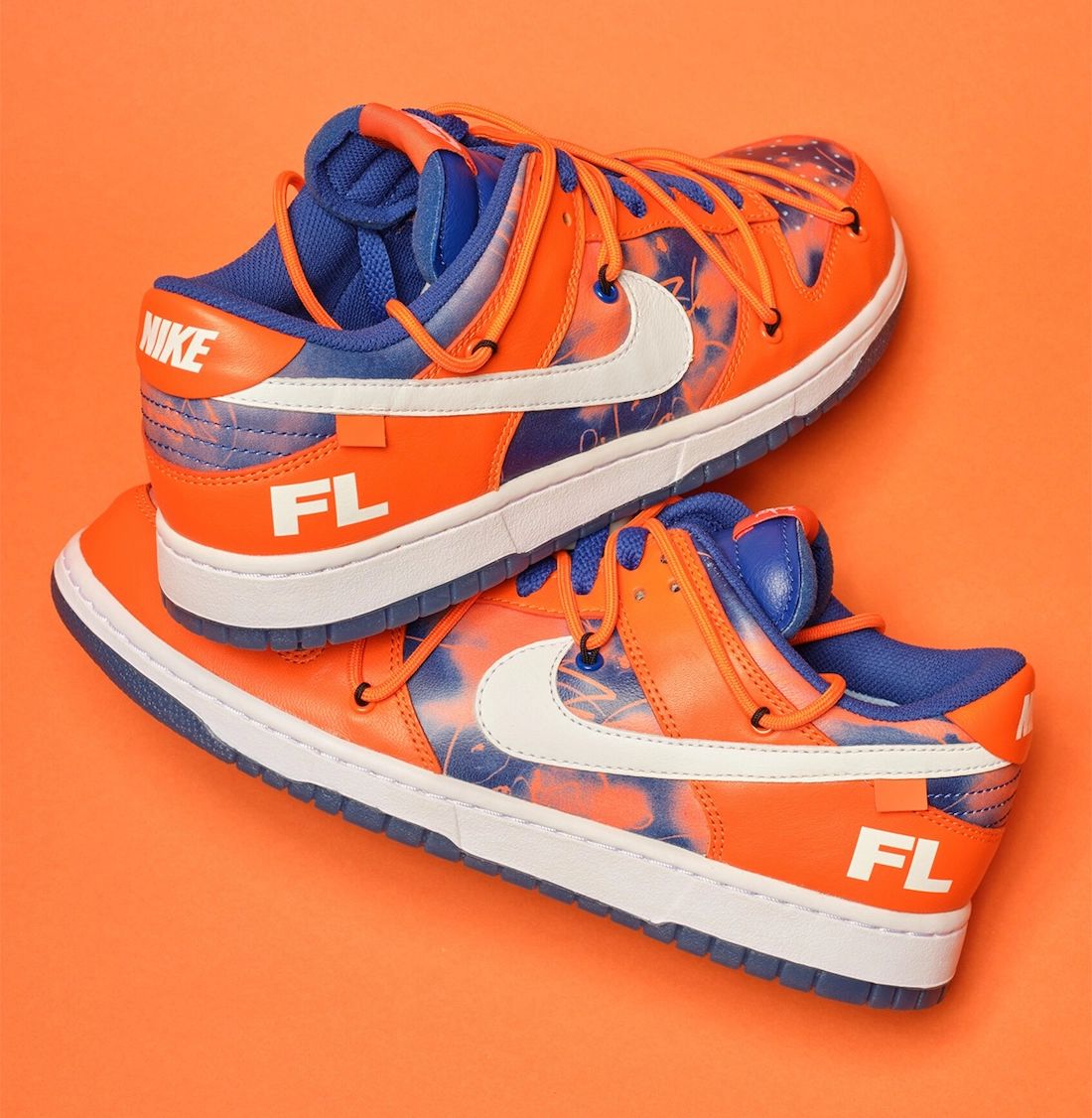 Off-White Futura Nike Dunk Low Orange Auction