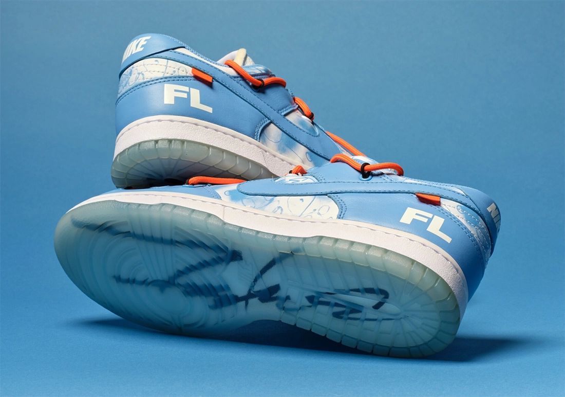 Off-White Futura Nike Dunk Low University Blue Auction