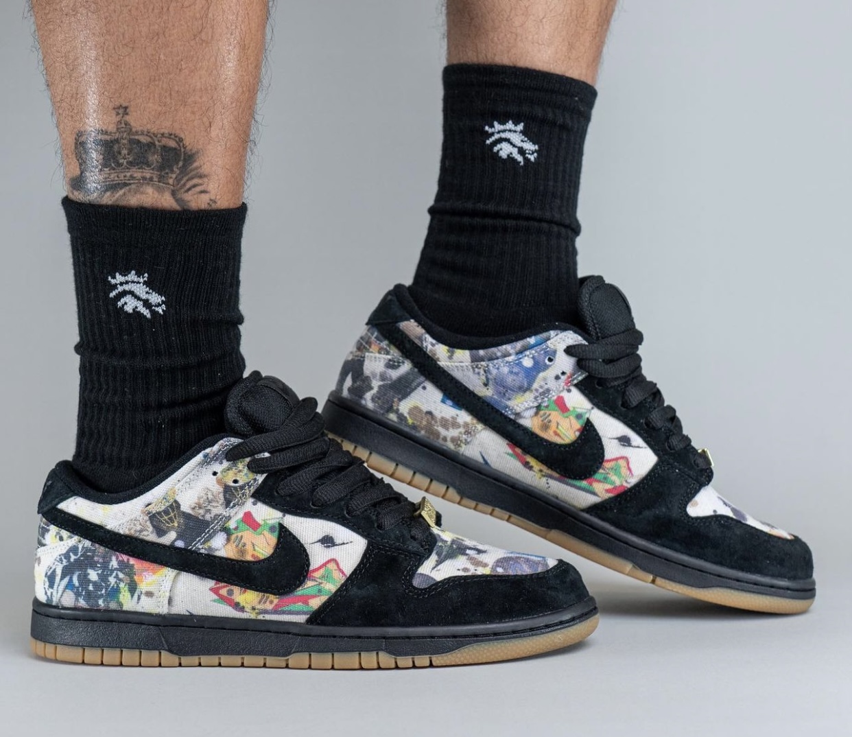 Supreme Nike SB Dunk Low Rammellzee FD8778-001 On-Feet