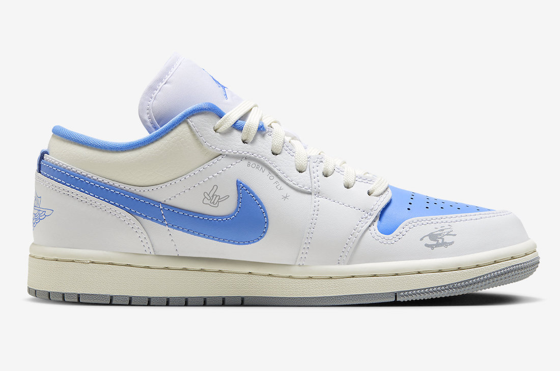 Air Jordan 1 Low Born To Fly University Blue Release Date Info