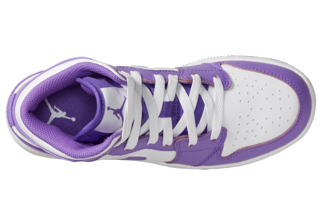 Air Jordan 1 Mid GS White Purple DQ8423511 Release Date SneakerFiles