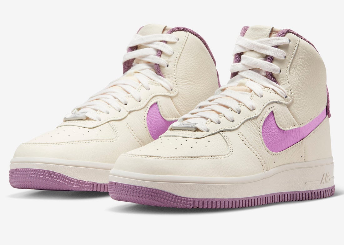 Nike Air Force 1 High Sculpt in Rush Fuchsia and Violet Dust
