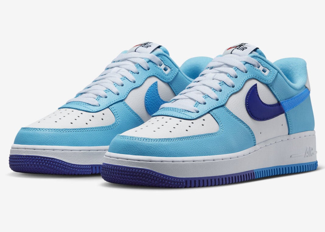 nike air force 1 blue and white