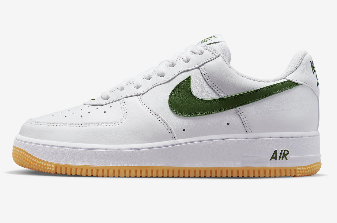 Nike Air Force 1 Low White Forest Green Gum Yellow FD7039-101 Release Date