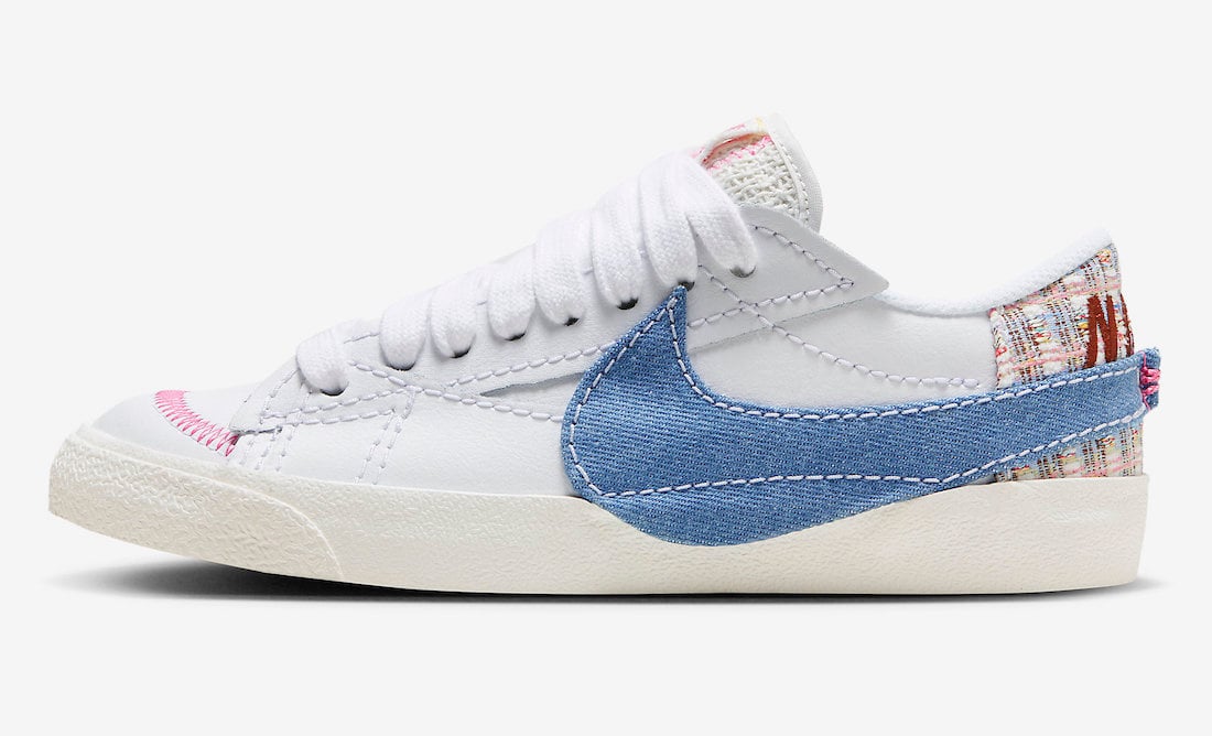 Nike Blazer Low Jumbo Denim Swoosh FJ7741-141 Release Date Info