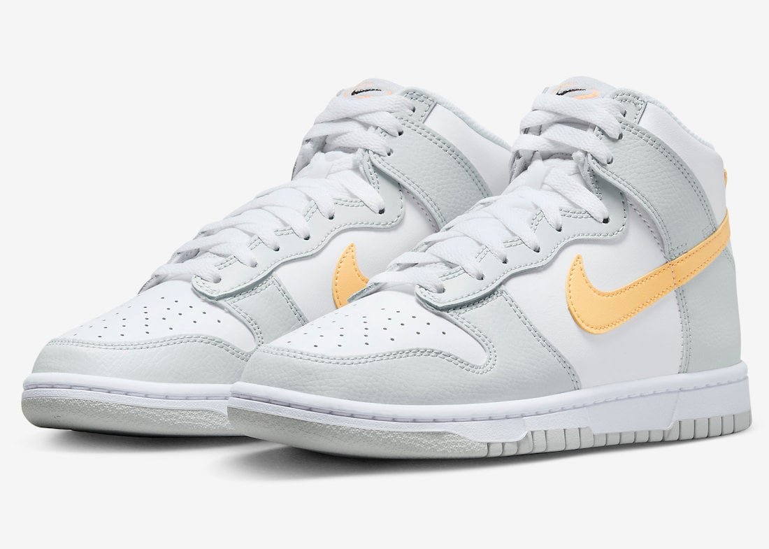 Nike Dunk High in Pure Platinum and Melon Tint