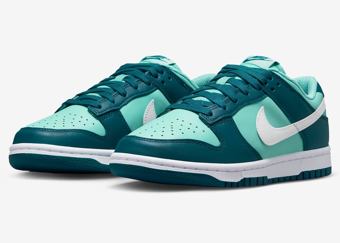 Nike Dunk Low Geode Teal White Emerald Rise DD1503-301 Release Date