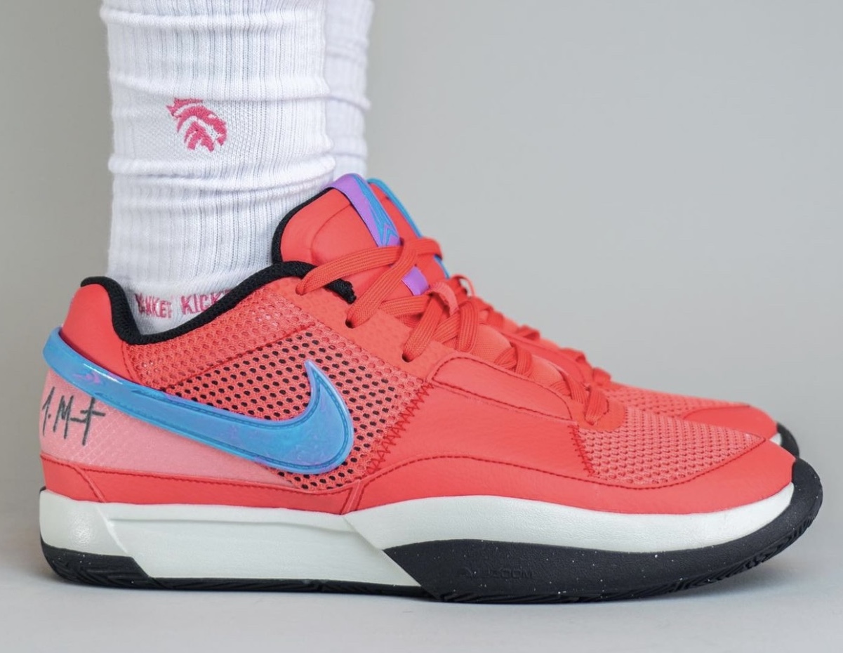 How the Nike Ja 1 ‘Ember Glow’ Looks On-Feet