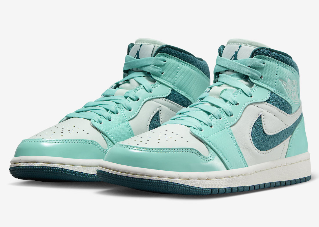 Air Jordan 1 Mid ‘Bleached Turquoise’ Official Images