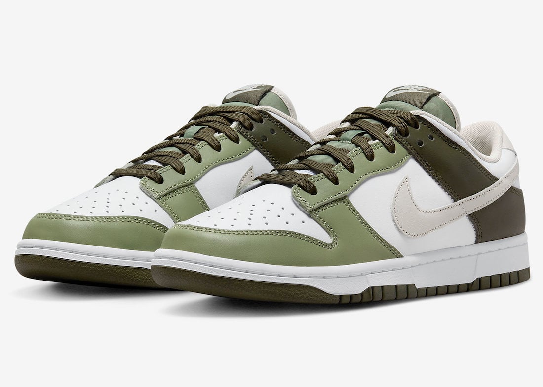 Nike Dunk Low White Oil Green FN6882-100 Release Date | SneakerFiles