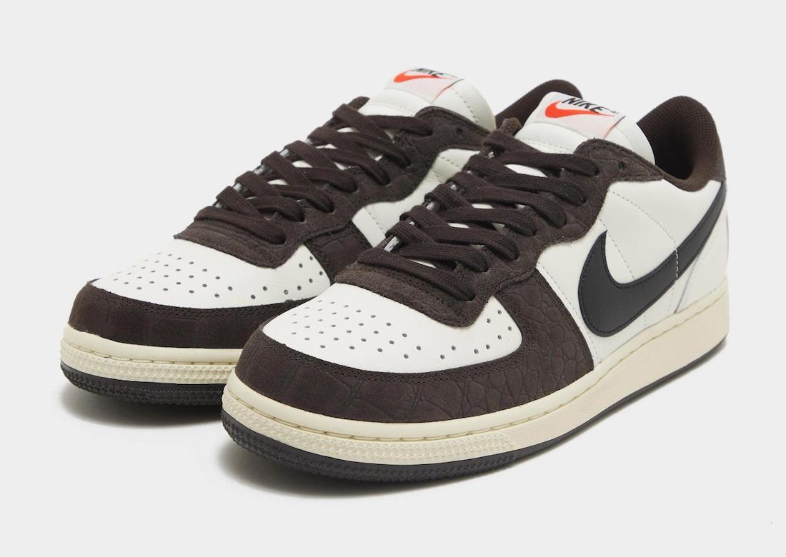 This Nike Terminator Low Features Brown Suede Croc