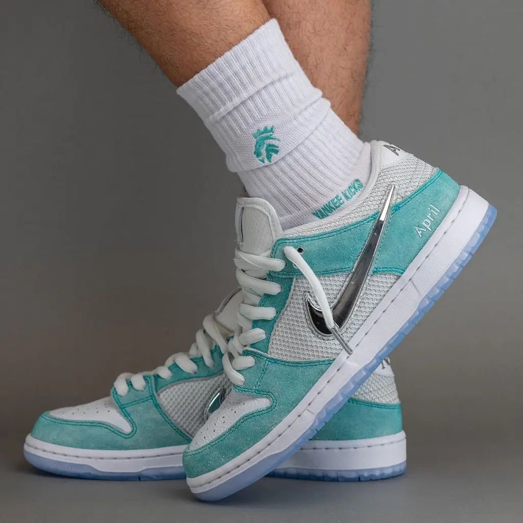 Nike Dunk Low White Green Noise Women's UK 6