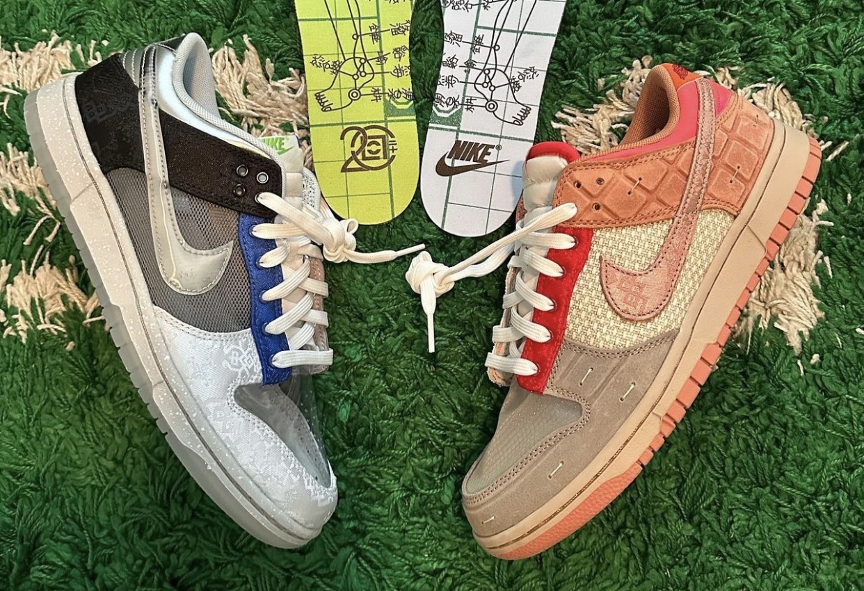 Detailed Look at the CLOT x Nike Dunk Low ‘What The’