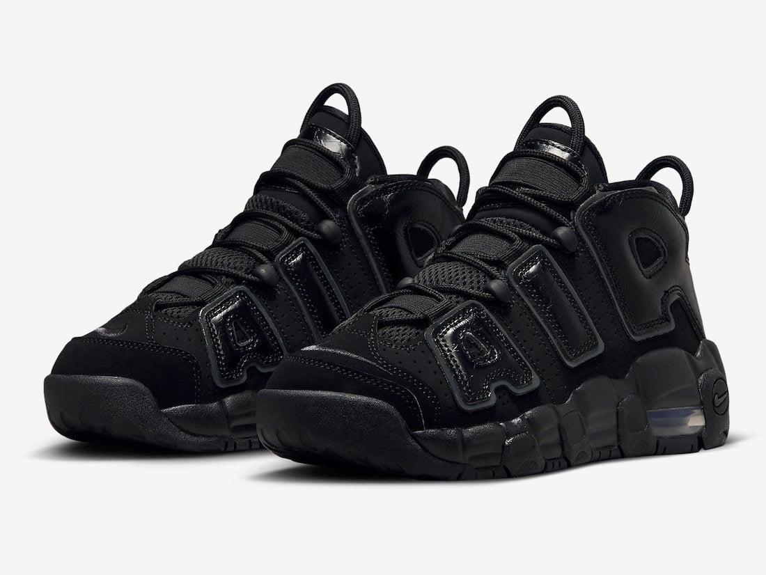 Nike Air More Uptempo ‘Triple Black’ Releasing in Kids Sizing