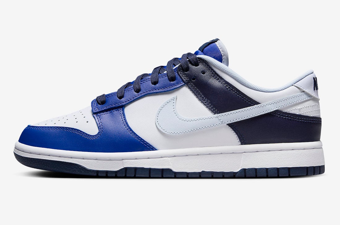 Nike Dunk Low White Game Royal Midnight Navy FQ8226-100