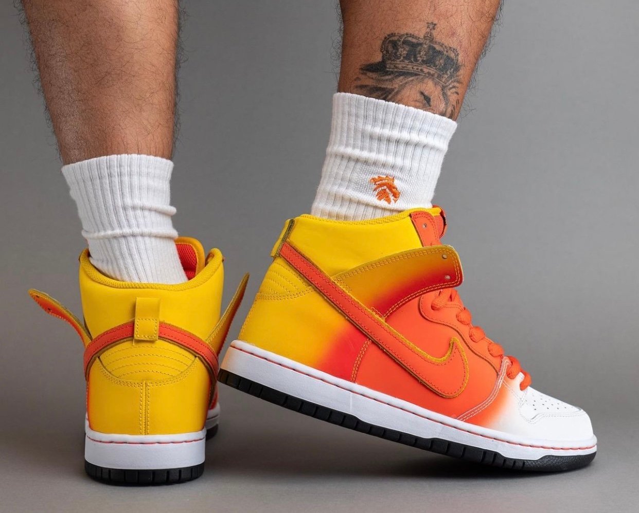 Nike SB Dunk High Sweet Tooth Candy Corn FN5107-700 On-Feet